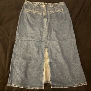 Loft Classic Denim Midi Skirt